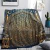 1Pc Muslim Print Flannel Blanket, High quality Comfortable for All Seasons, Home Decor, Warmth and Comfort, Perfect for Christmas Gifts W130