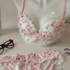 Girls Summer Thin Sweet Cute Kitty Lace Pure Desire Small Breast Gathered Underwear