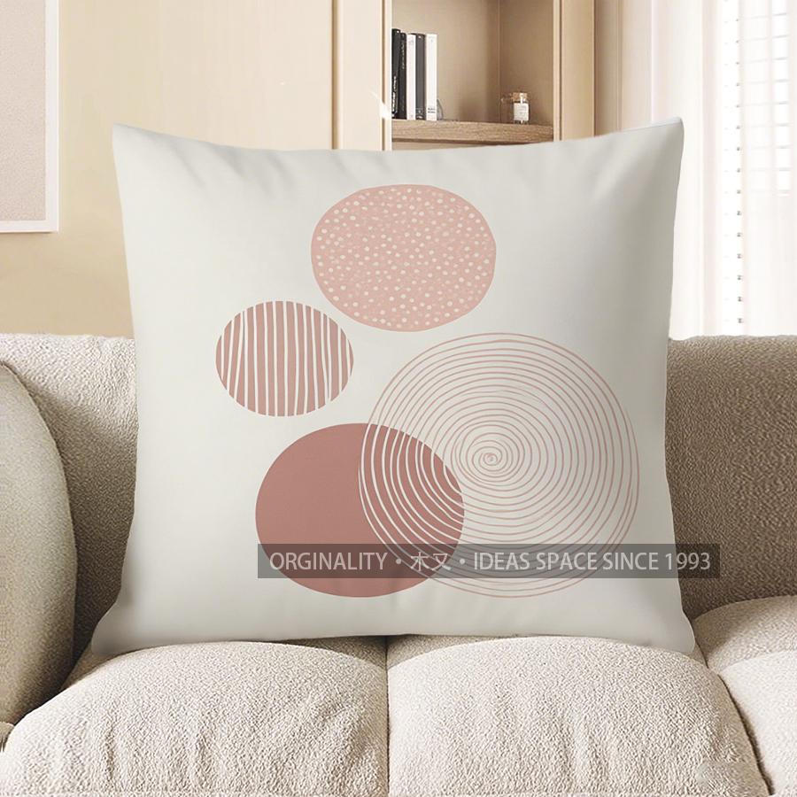 Heimdeko Modernes Geometrisches Muster Runder Kissenbezug Muster Kissenbezug Geeignet für Sofa Schlafzimmer Auto Kissenbezug