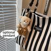 Sommer Tragetaschen für Damen 2025 Streifen Designer Schulter Shopper Aufbewahrungstasche Damen Lässige Canvas Handtasche