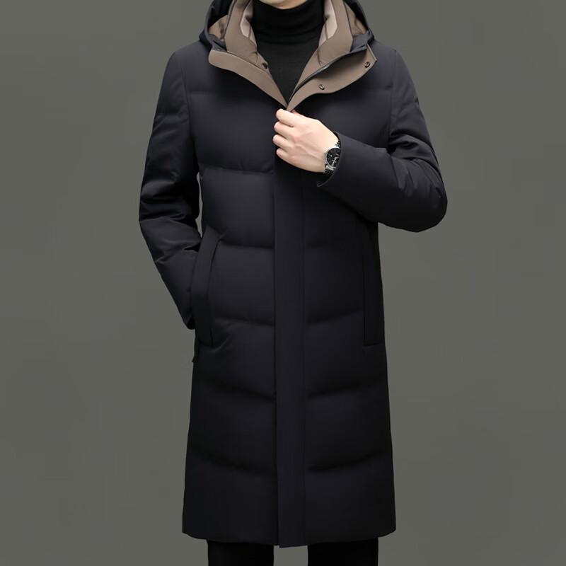 Men s Mid-Length Hooded Duck Down Winter Jacket 2XL/185