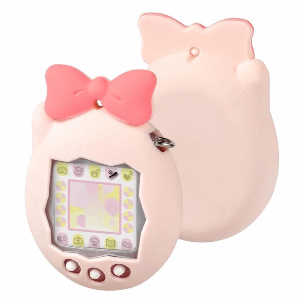 Dustproof Protective Cover Bow Soft Shell for Tamagotchi Connection V3 Game Accessories розовый