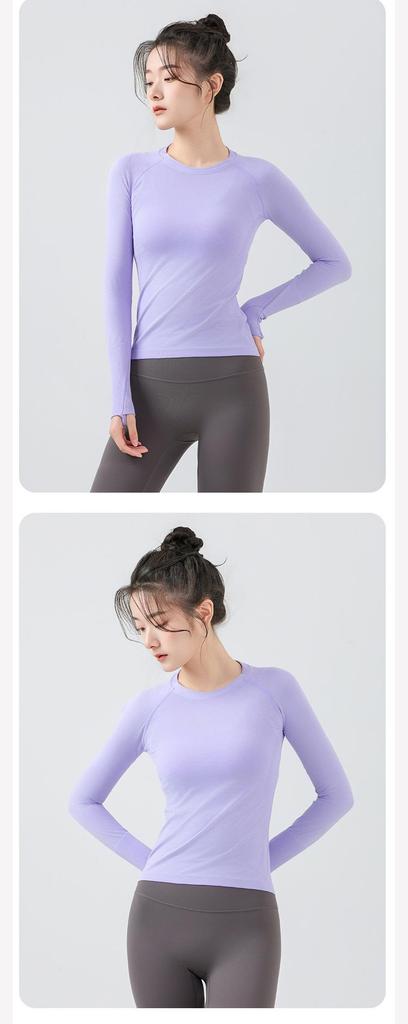 Women's Autumn/Winter Long Sleeve Round Neck Yoga & Fitness Top