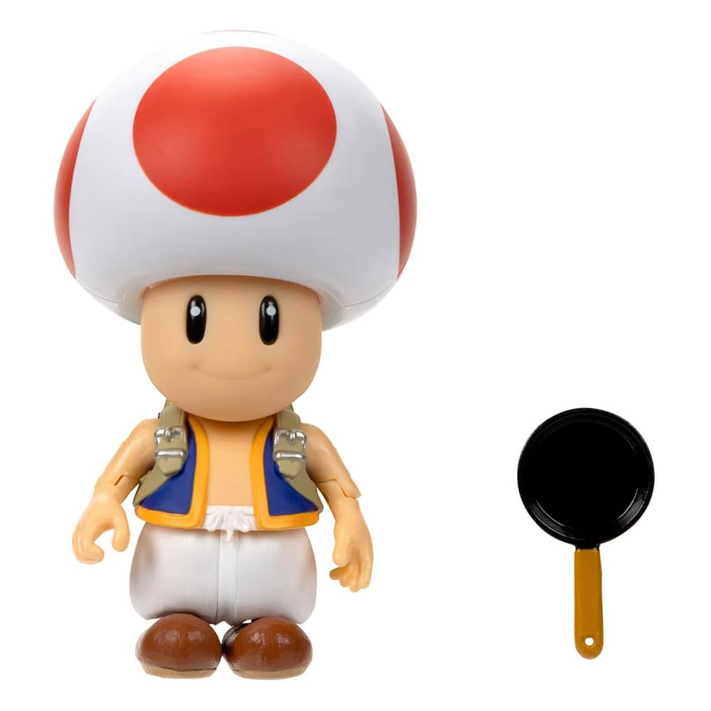 San-ei Trading Super Mario Brothers Movie Toad Action Figure 6x8x10.5cm Collectible Toy TSM-04
