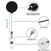 Rope Retractable Work Permit Card Set Carabiner Reel Clip Keychain Attachment Card Holder Hard Shell Protective