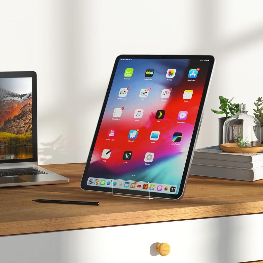 6 Pack Acrylic Book Stand, Clear Easel Stand for Display, Book Display Holder, Display Stand for Album, CD, Magazine, Artworks