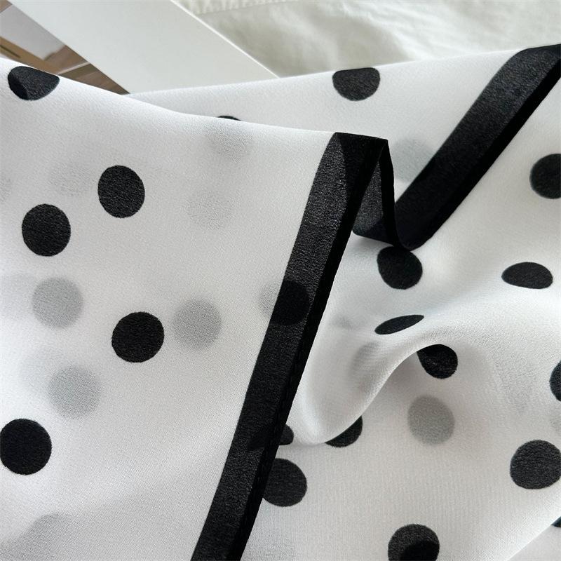 65*65cm 100% Mulberry Silk Women Spring Summer Square Scarf Elegant Chiffon Wrap Shawl Versatile Accessory