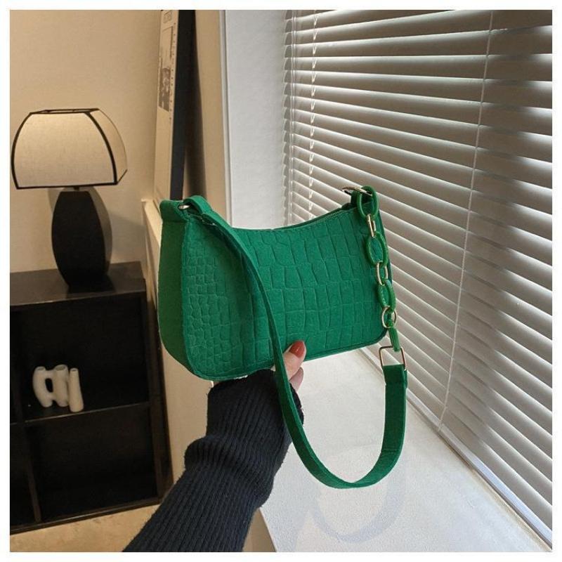 New Popular Retro Gentle Temperament Small Square Bag Autumn Shoulder Handheld Fashi Casual Yankee Underarm Shoulder Bag