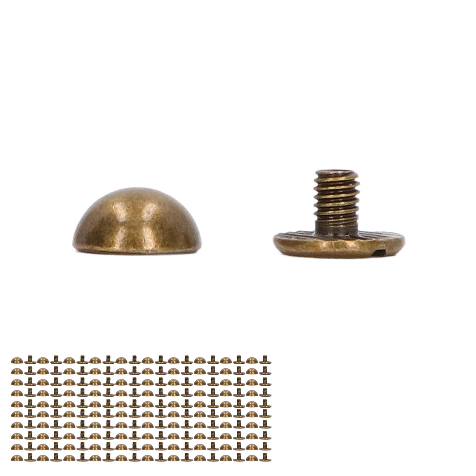 

Комплект кожаных заклепок 8 мм 100 штук Портативный Маленький Круглый Форма гриба Твердый сплав Гальваническое покрытие античный бронзовый
