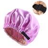 Satin Bonnet Beanie Hat Double Layers Satin Dome Cap for Head Wrap Cover with Neat Stitches Invisible Elastic Band