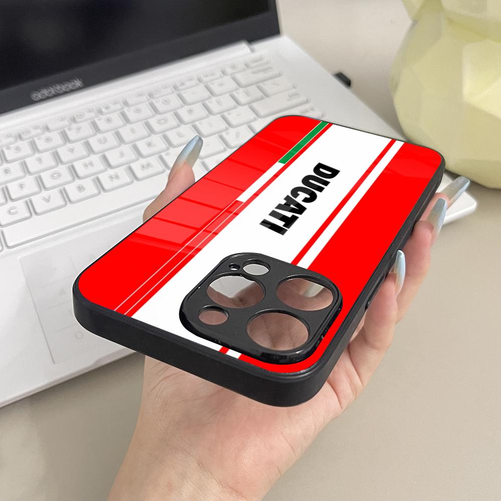 

Motorcycle Racing D-ducatiess Phone Case Tempered Glass For IPhone 17 15 16 14 12 13 11 Pro XS Max Plus Mini Cover iPhone 13