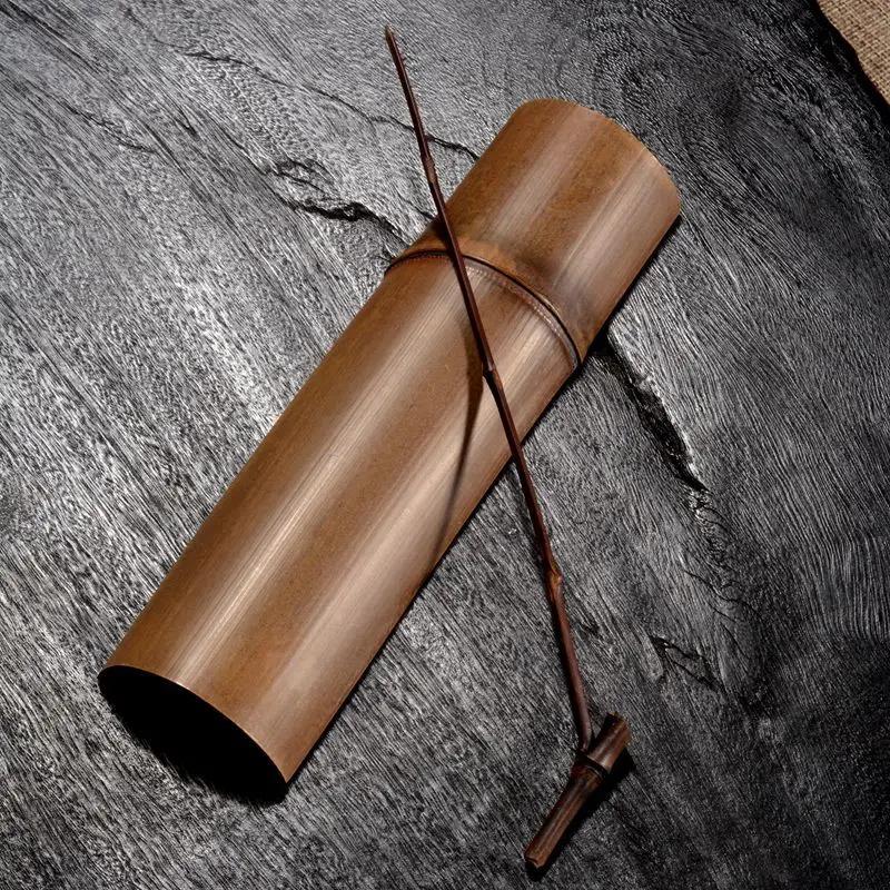 Zen Tea Spoon Bamboo Handmade Tea Needle Tea Holder Kung Fu Tea Utensils Tea Ceremony Six Items Teaspoon Teaspoon Tea Shovel