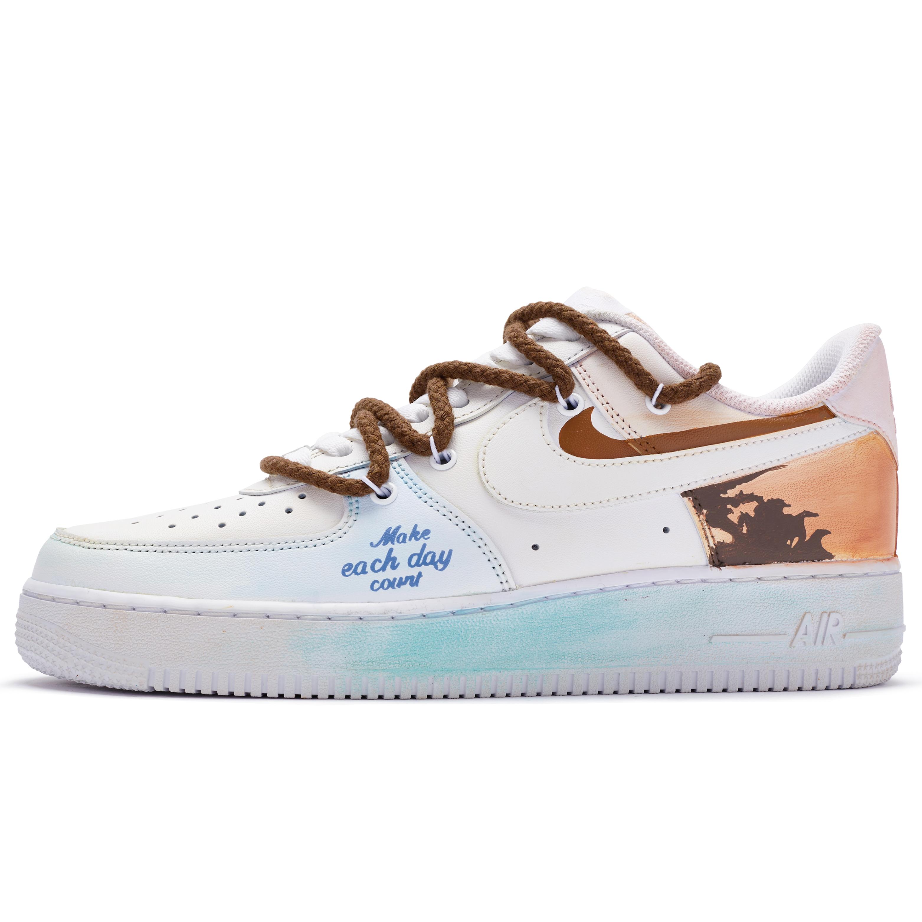 

Nike Air Force 1 811 Manufacturing Low top Skateboard Shoes Men s White Blue Brown CW2288-111(Team80-) 40