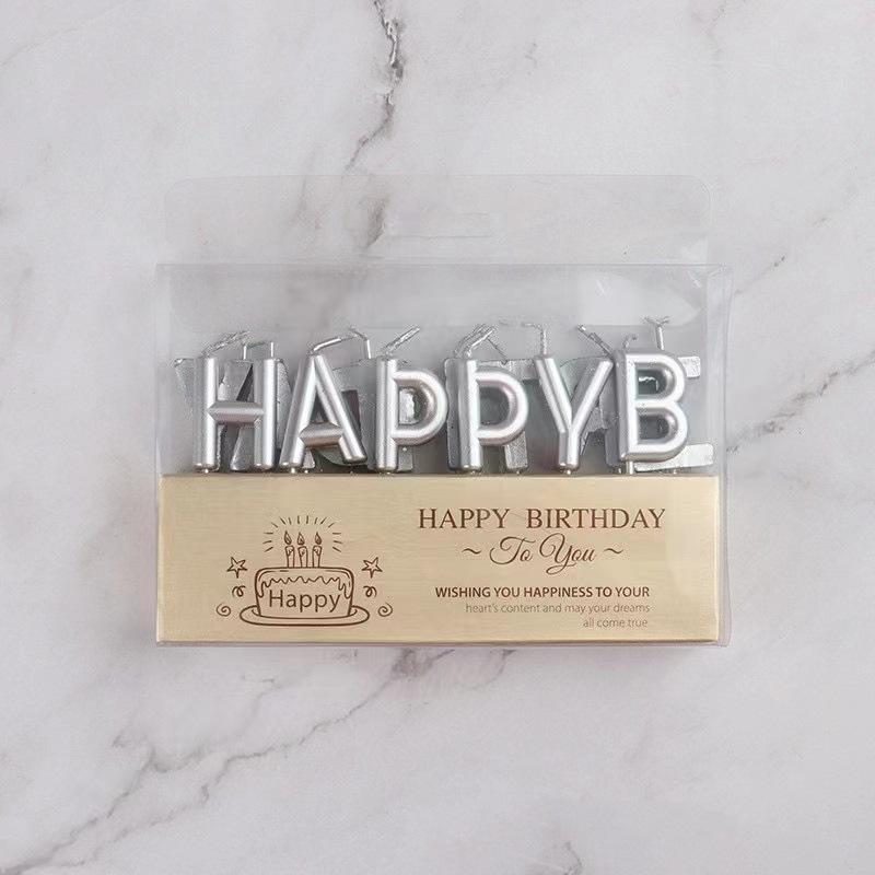 Birthday Candle Golden Christmas Children Romantic Party Cake Decoration Candle Light Digital Handmade Glow