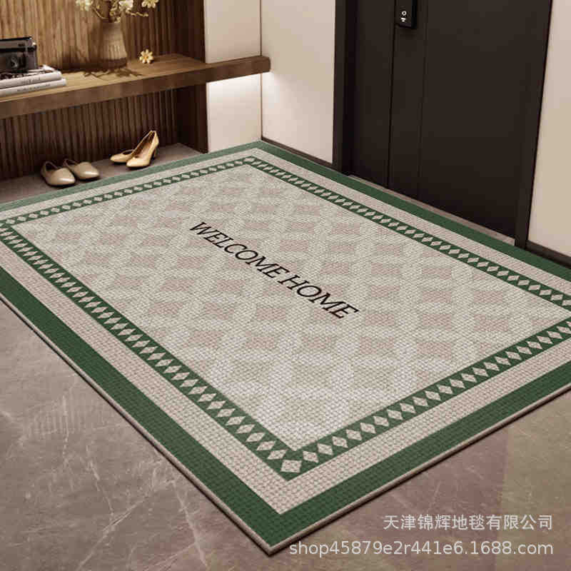 New Chinese-Style Entrance Door Porch Ring Fleece Floor Mat, Advanced Sense Of Door Entry, Dirt-Resistant And Easy To Take Care Of