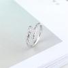 New Creative Gold Hoop Stick 925 Sterling Silver Jewelry Wukong's Weapon Simple Personality Women Gift Opening Rings R344