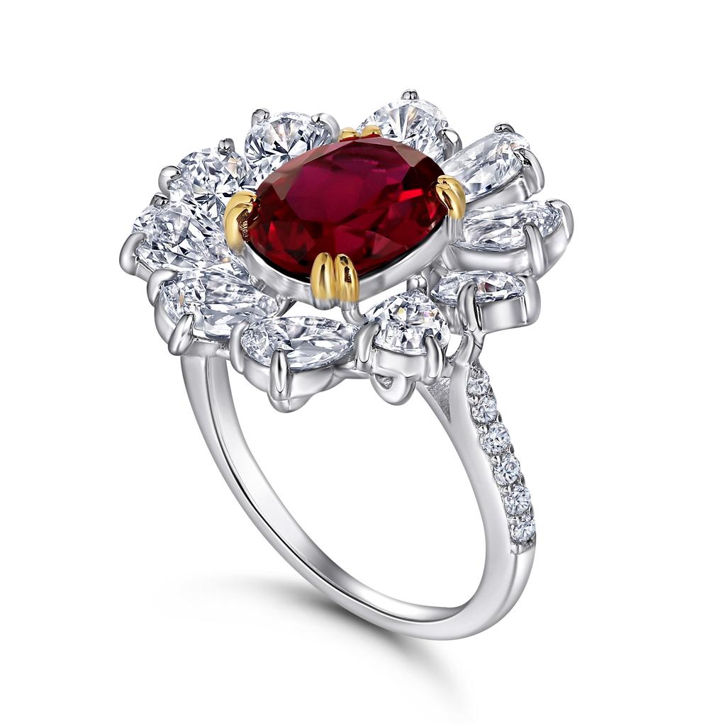 Lindon Classic 925 Sterling Silver Zircon Ring Ladies Jewelry Wedding Promise Party Gift
