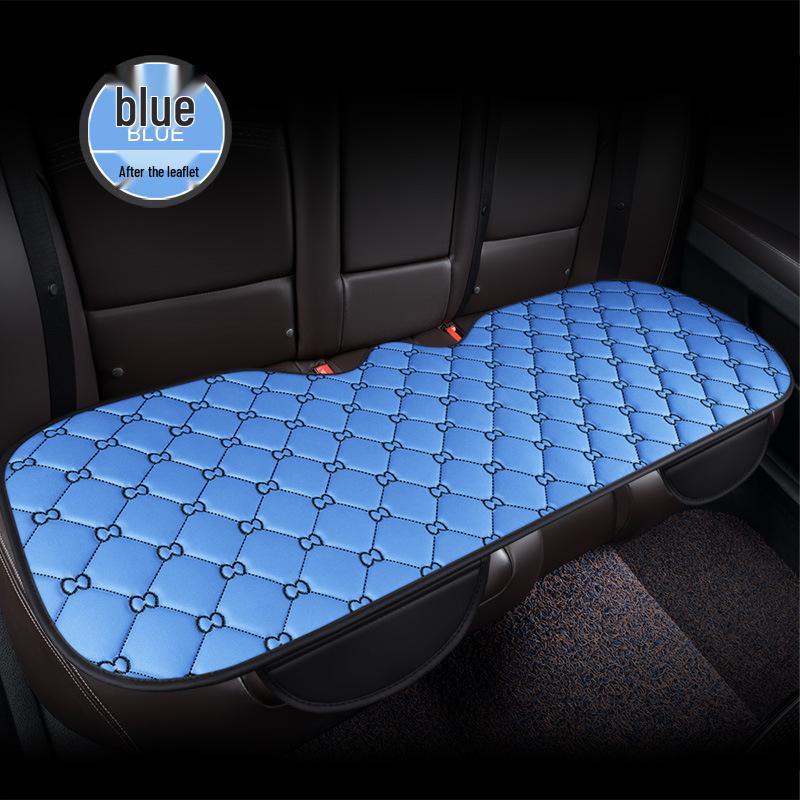 Bamboo Charcoal Leather Car Seat Cushion Set, Three-Piece, No Backrest, All-Season Interior Kit