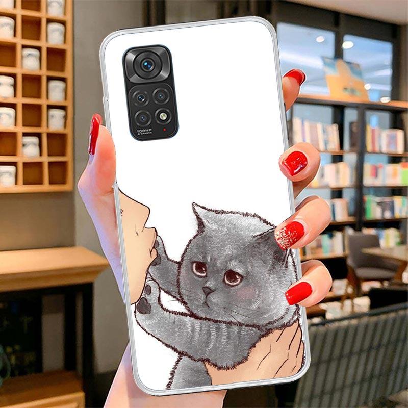 

Чехол для телефона с рисунком целующегося милого котенка для Xiaomi Redmi Note 15 14 13 12 11 10 Pro Plus 14S 12S 11S 11T 11E 10S Мягкий Fundas She Redmi Note 12 4G