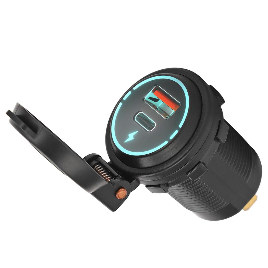 12V USB Charger Socket Fast Charging IP66 Waterproof PD Type C QC 3.0 Car Charger Adapter for