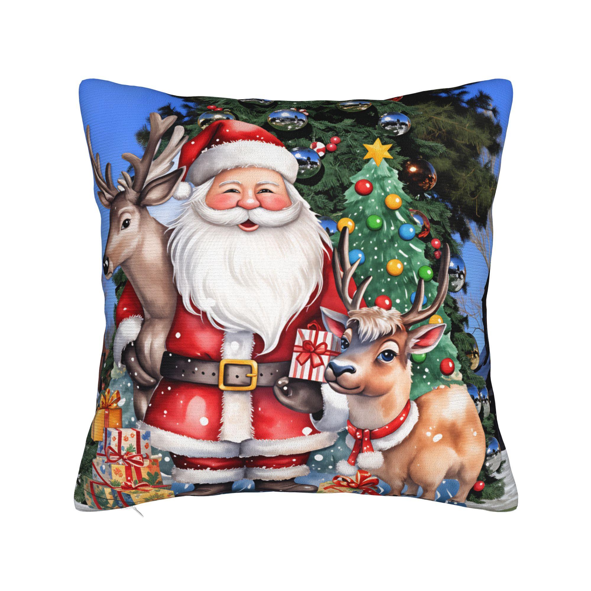 Наволочка Рождественский Санта Снеговик Кавайная Наволочка Для Дивана Спальни Домашний Декор Наволочки 5050cm 1200₽