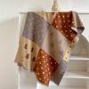 Color matching kitten polka dot cashmere scarf women's high-end new fashion autumn and winter warm scarf fleece cold-proof shawl