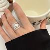 Panjbj   Copper Wide Smooth Ring For Women Girl Irregular Simple Fashion Adjustable Jewelry Gift Dropshipping