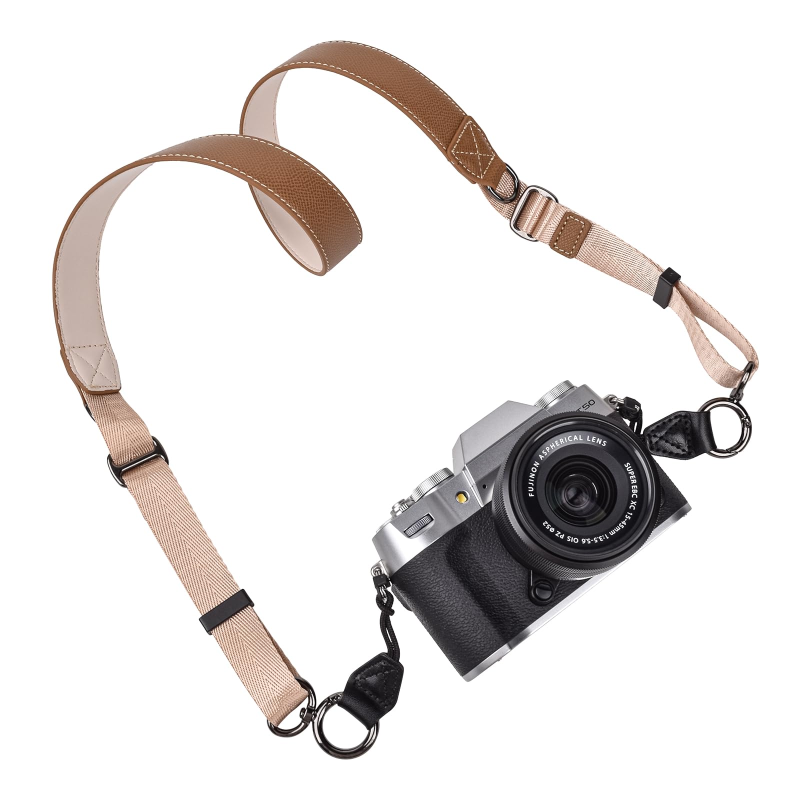 

VOVMOEYA Camera Camera Neck Strap with Triangle Ring for and Compatible with Fuji Compact and Mirrorless Digital Total Crossbody or Neck Strap with