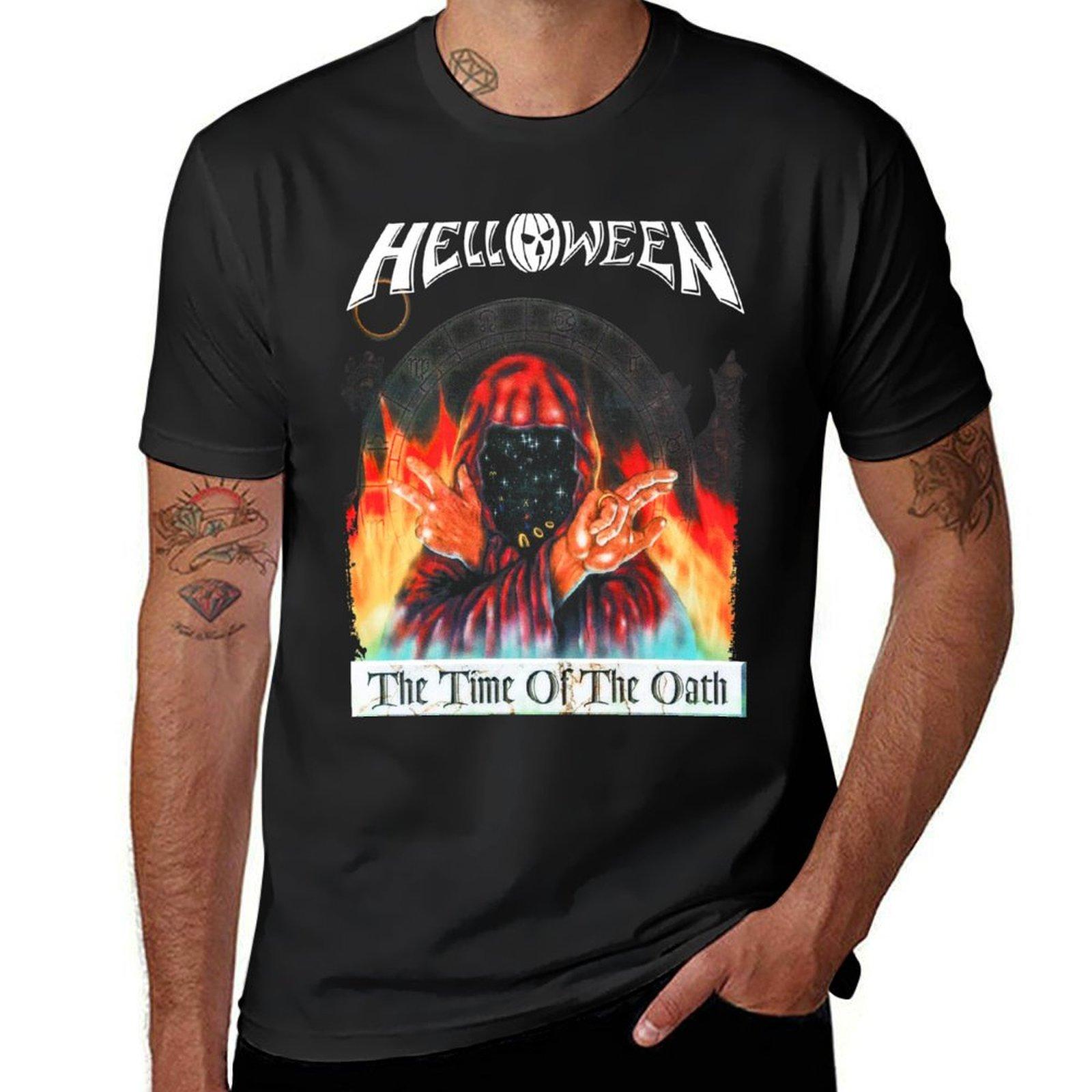 

Helloween - The Time of the Oath T-Shirt Blouse customs anime designer t shirt men L