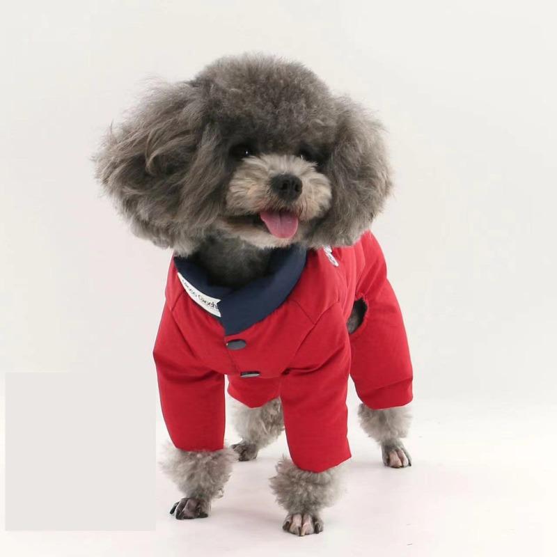 

Осень и зима маленькие собаки, собаки, домашние животные выходят на улицу цельный теплый четырехлапый жилет на ватной подкладке, зимняя одежда, щенки, кошки-тедди XXL chest 55 back 45 about 14-8 kg