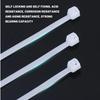 100Pcs Nylon Cable Ties Self-locking Cord Ties Straps Adjustable Cables Fastening Loop Home Office Wire Zip Ties