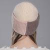 New Fashion Color Splicing Knitted Women's Hats Warmth Angora Rabbit Fur Hat Winter Beanie for Lady Adult Female Cap