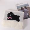 Polyester Rabbit Knitted Scarf Warmer Long Scarf Gift Cartoon Thick Shawl  Girls