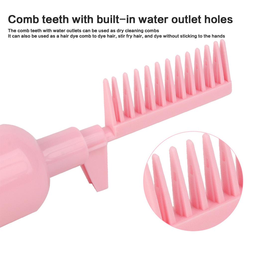 2 In 1 Hairs Dye Bottle with Comb Root Comb Applicator Bottle Hairs Dye Applicator Brush Hair Oil Applicator Bottle