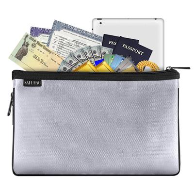 Small Fireproof Money Bag Fire and Water Resistant Expandable Document Bag Safe Storage Pouch