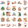 50 Niedliche Tier-Cartoon Kreative Aufkleber für Weihnachten zum Dekorieren von Handyhüllen, Wasserflaschen, Desktops und Journals