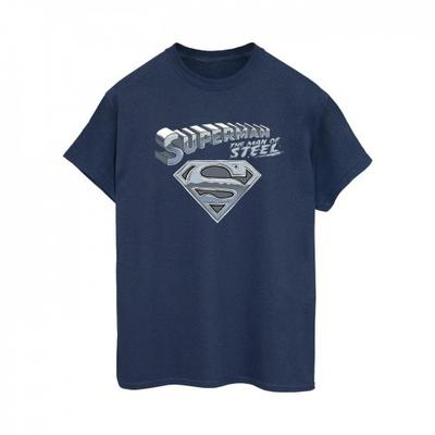 Womens/Ladies Superman The Man Of Steel Cotton Boyfriend T-Shirt