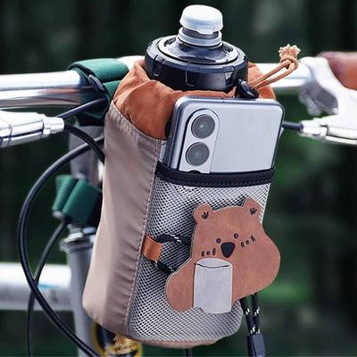 Insulated Water Bottle Front Bag –  Handlebar Hanging Storage for Mountain & Road Bikes