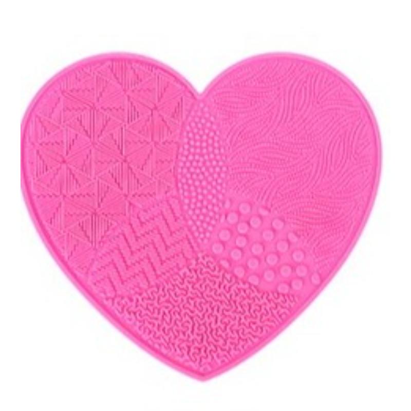 

Makeup Brush Storage Pad Silicone Washing Pad Suction Cup Heart Shaped Beauty Cleaning Pad Creative Household Products