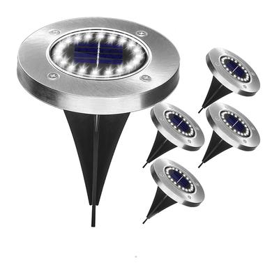 16-LED & 12-LED Stainless Steel Solar In-Ground Lights