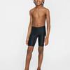 Nike Kids Swim Logo Letter Tight Swim Shorts Kids Swimwear Black Dark-Gray White HV9926-010