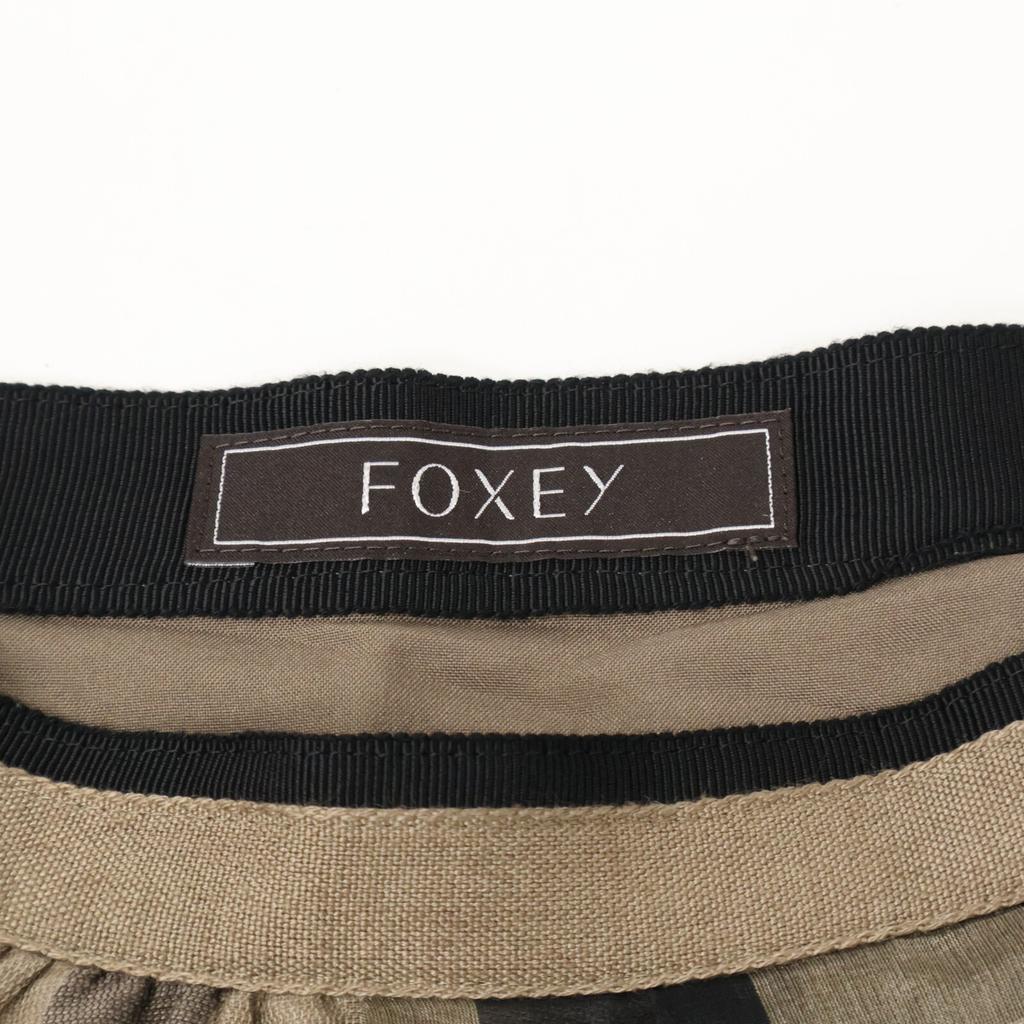 FOXEY Brown 39706 Check Skirt skirt 38 Brown Black CheckUsed