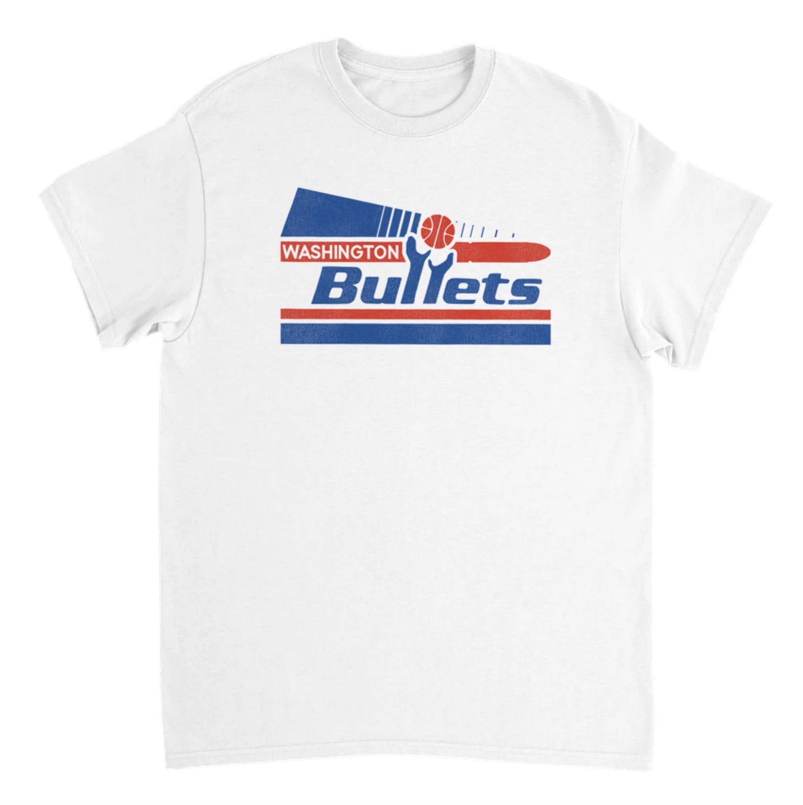Washington Bullets T-Shirt: Vintage 80s Basketball Pennant S