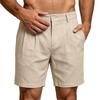 Men's Linen Casual Shorts for Summer - Lightweight Breathable Beach Vacation Shorts