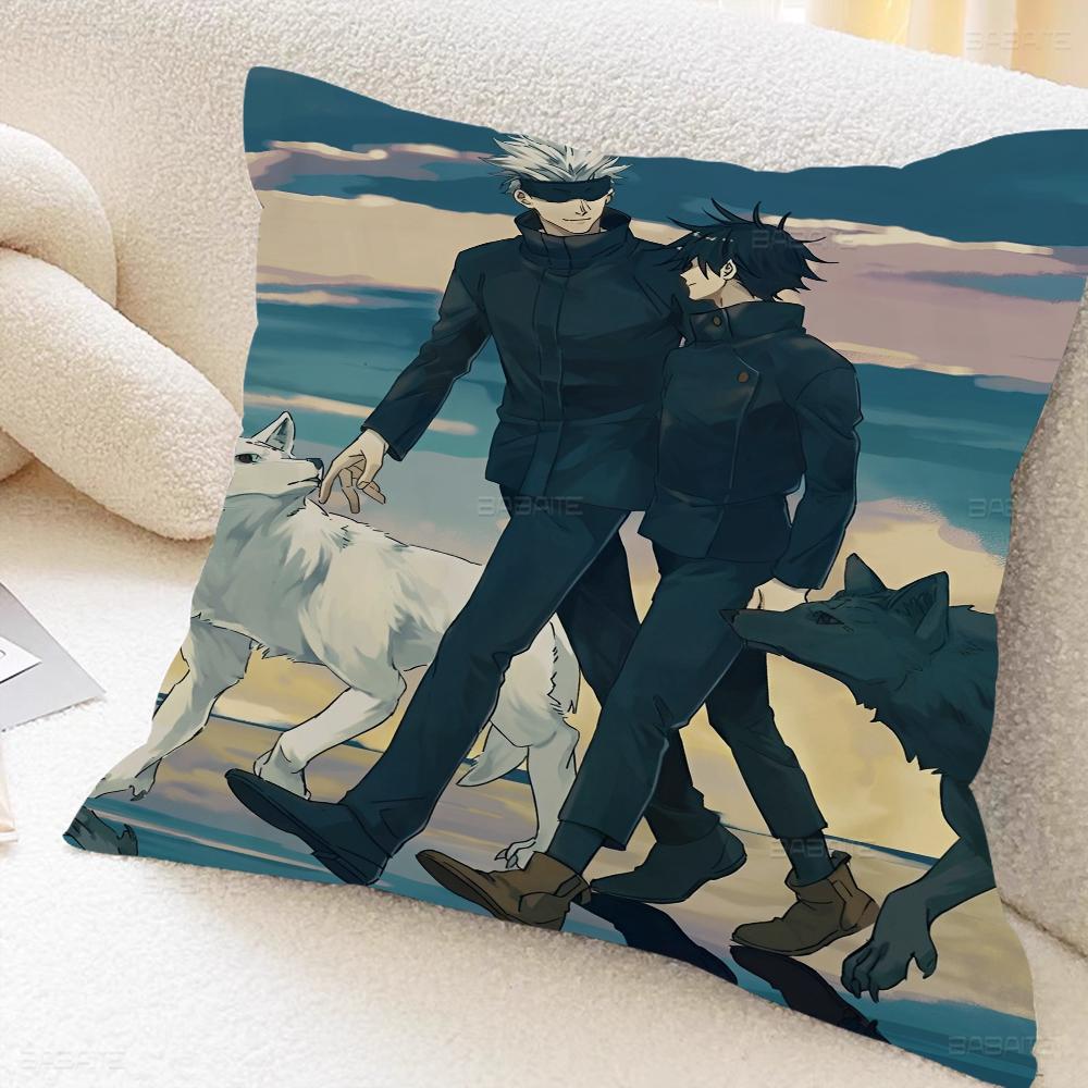 Anime Gojo And Geto Cushion Cover Pillow Cover Decor Pillowcase Printed Cushion Case For Couch