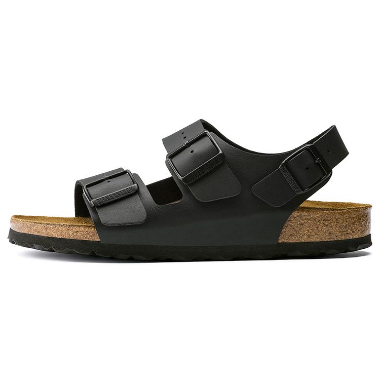 Сандалии Birkenstock серия Milano Простые Повседневные С Двумя Пряжками Дышащие Модные Шлепанцы Унисекс Сандалии Черные 34791 40