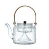 Wheat Ear Handle Dual-Use Glass Teapot