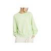 Puma Solid Color Crew Neck Logo Print Pullover Sweatshirt Women Tops Light-Fluorescent-Green 673570-32