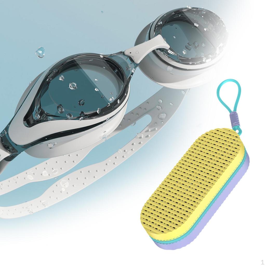 Swim Goggle Case for Swimming Goggles Zipper Beach Enthusiasts Traveling Black