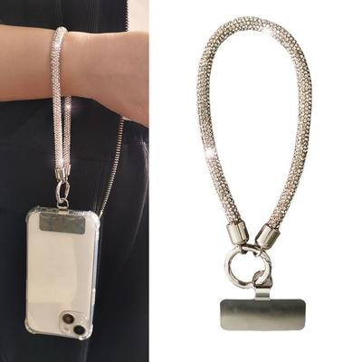 Bling Bling Rhinestone Phone Lanyard Glitter Anti-lost Wrist Rope Phone Accessories